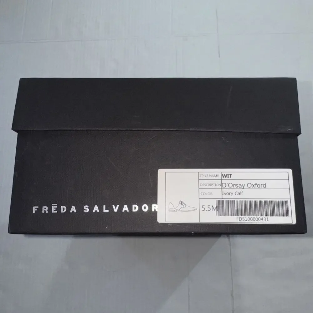 Freda Salvador Women's WIT D’Orsay Oxford Ivory Calf Size 5.5 - Picture 7 of 7